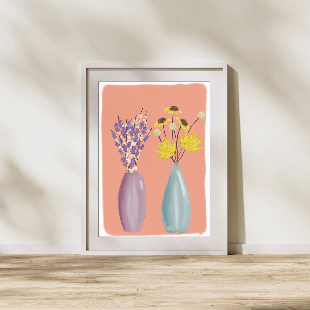 Flowers In A Vase A4 Art Print