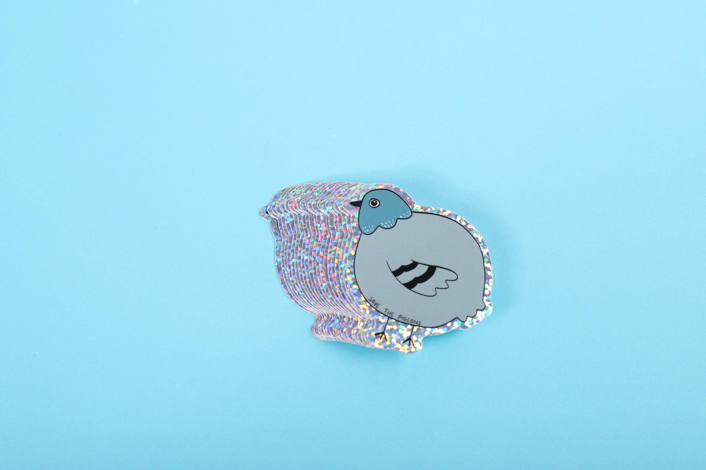 Save the Pigeons | Glitter Sticker