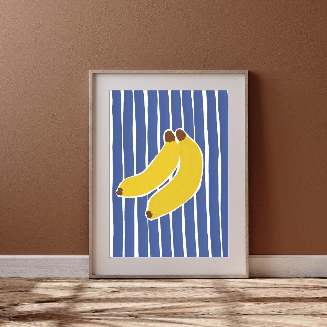 Bananas | A4 Art Print | Colourful Fruit