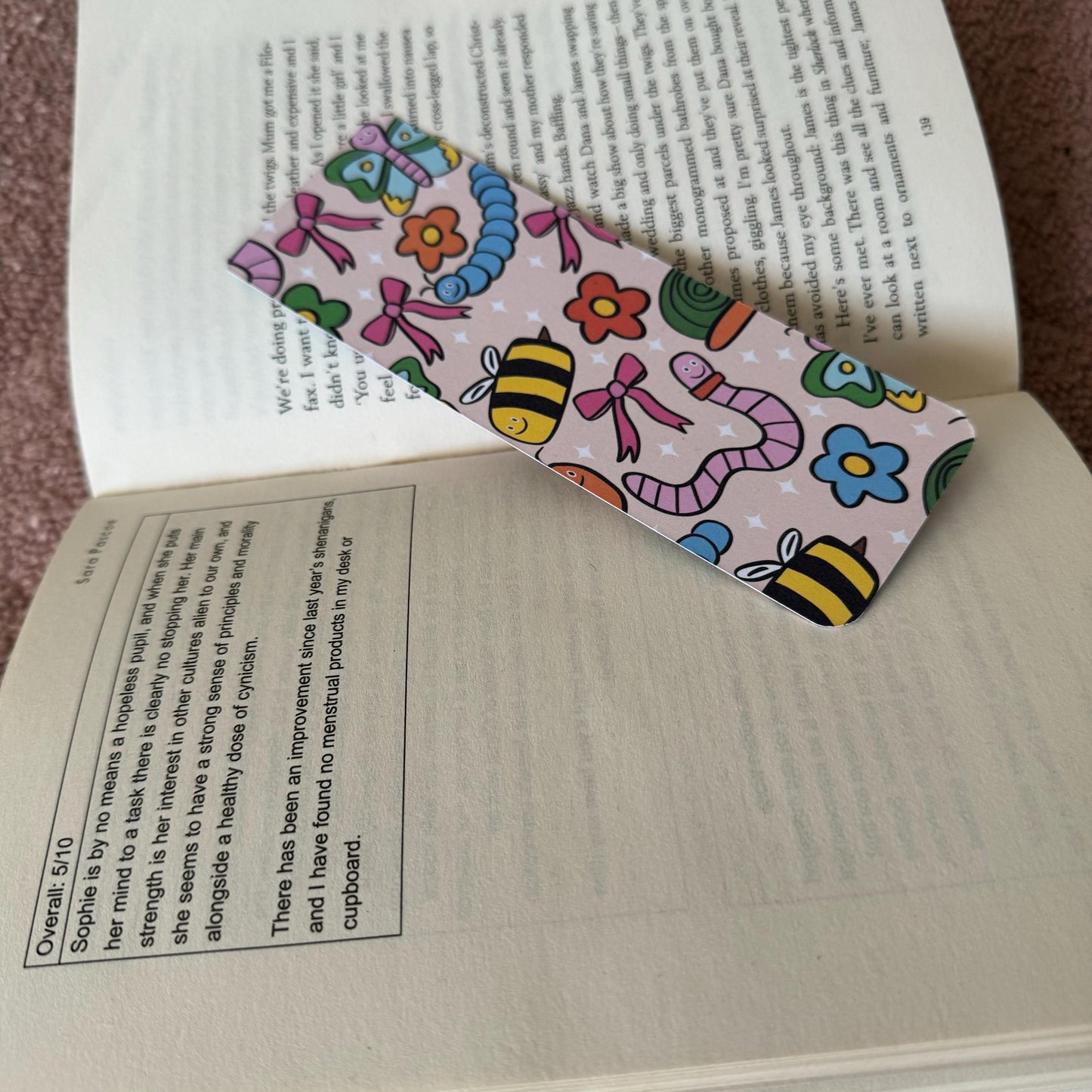 Bugs and Flowers Bookmark