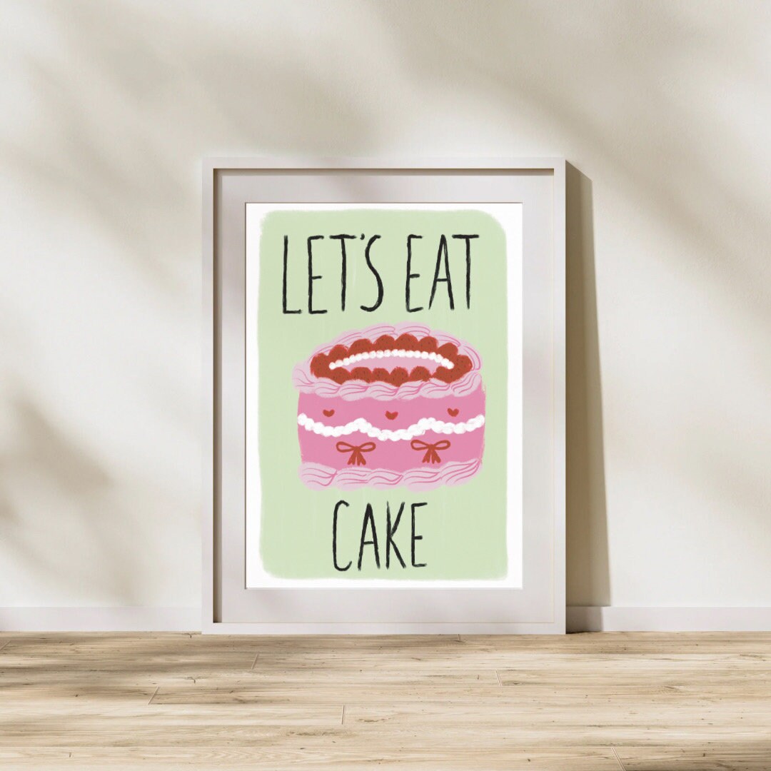 Let’s Eat Cake A4 Art Print