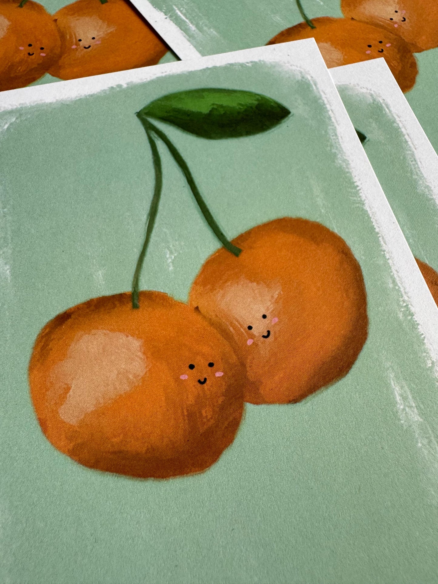 Happy oranges | A6 Blank Back Postcard