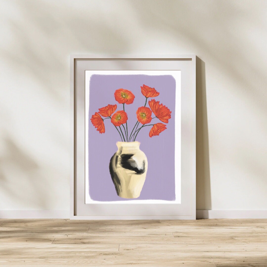 Flowers In A Vase A4 Art Print