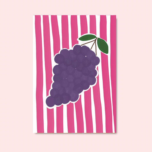 Grapes | A4 Art Print | Colourful Fruit