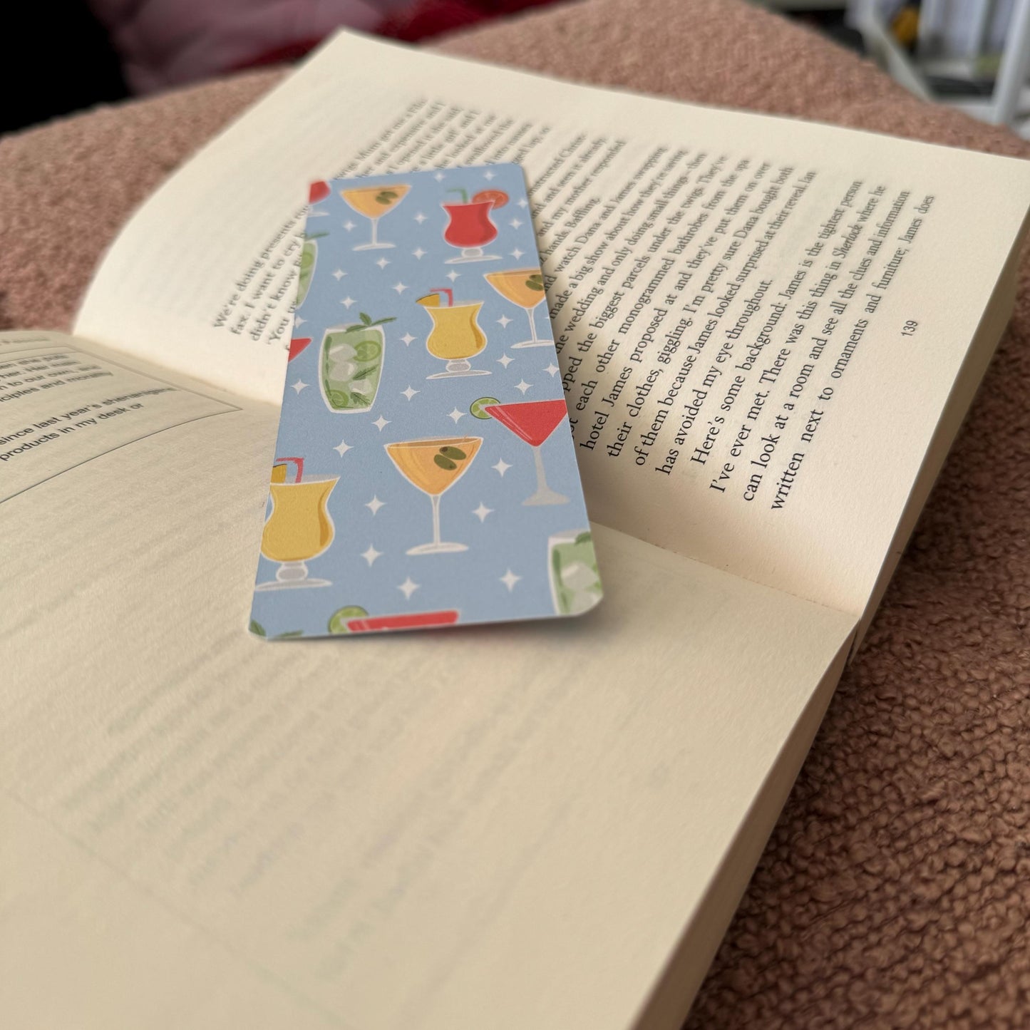 Cocktails Bookmark: 300gsm Card