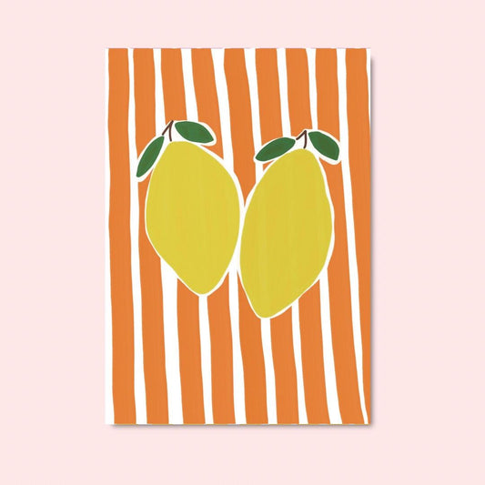 Lemons | A4 Art Print | Colourful Fruit