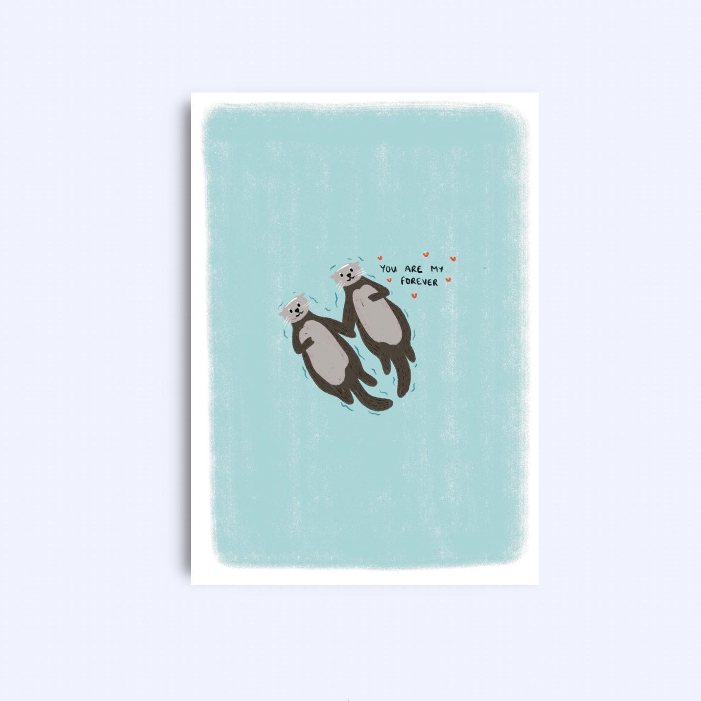 Otter Love Greeting Card: Anniversary Card for Him or Her