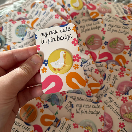 Quirky Silly Goose Pin - Wearable Humor for Your Jacket