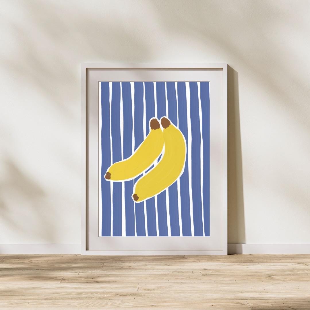 Bananas | A4 Art Print | Colourful Fruit