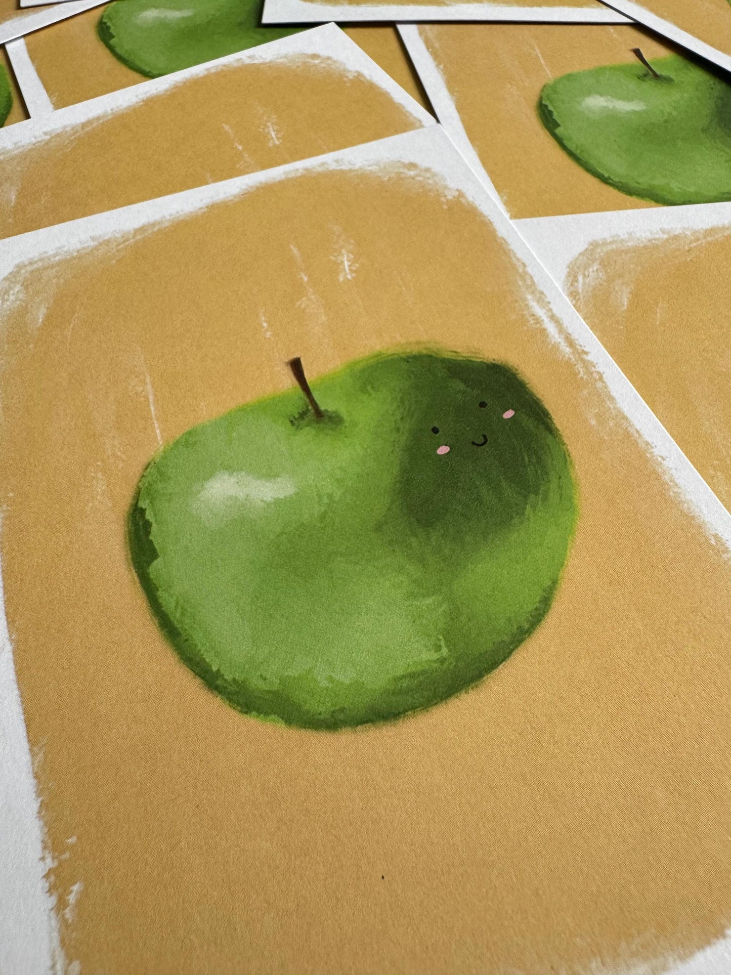 Happy apple  | A6 Blank Back Postcard