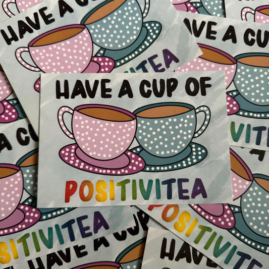 Have A Cup Of Positivitea | A6 Postcard