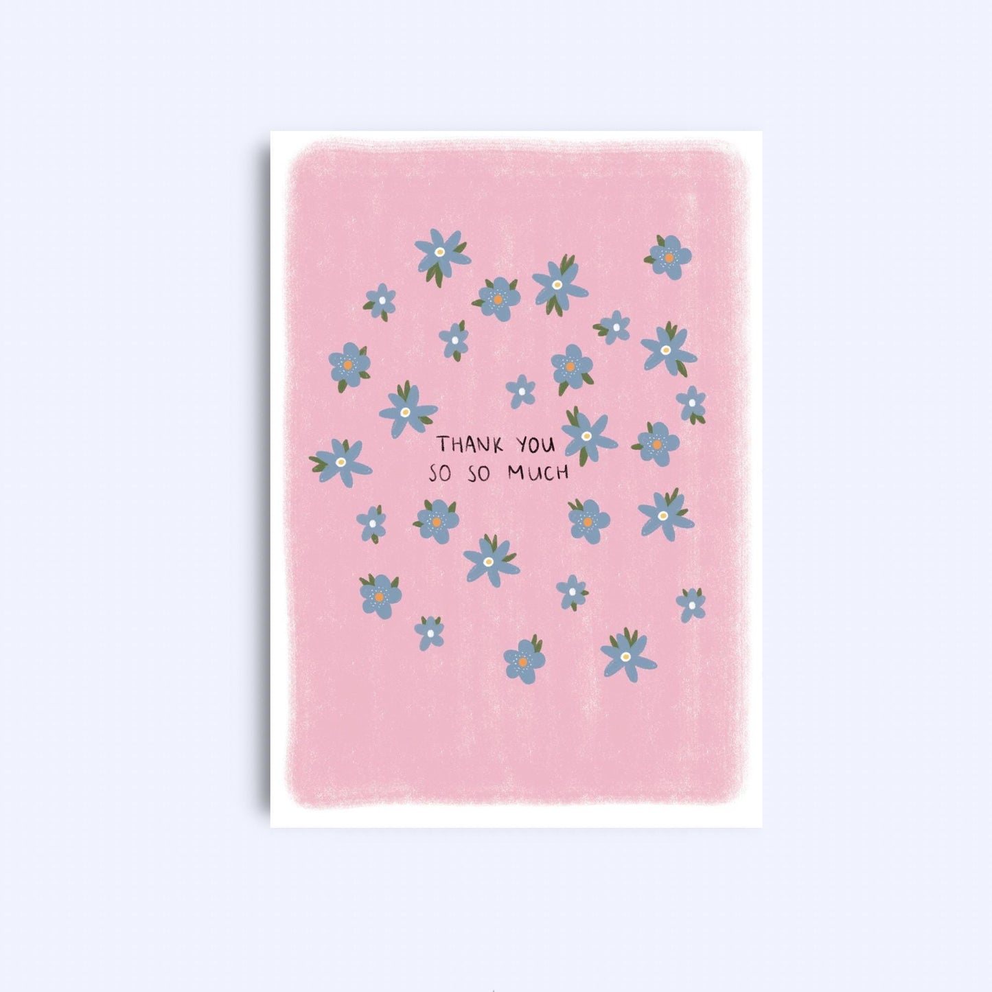 Thank You Floral Greeting Card: A6 with Kraft Envelope