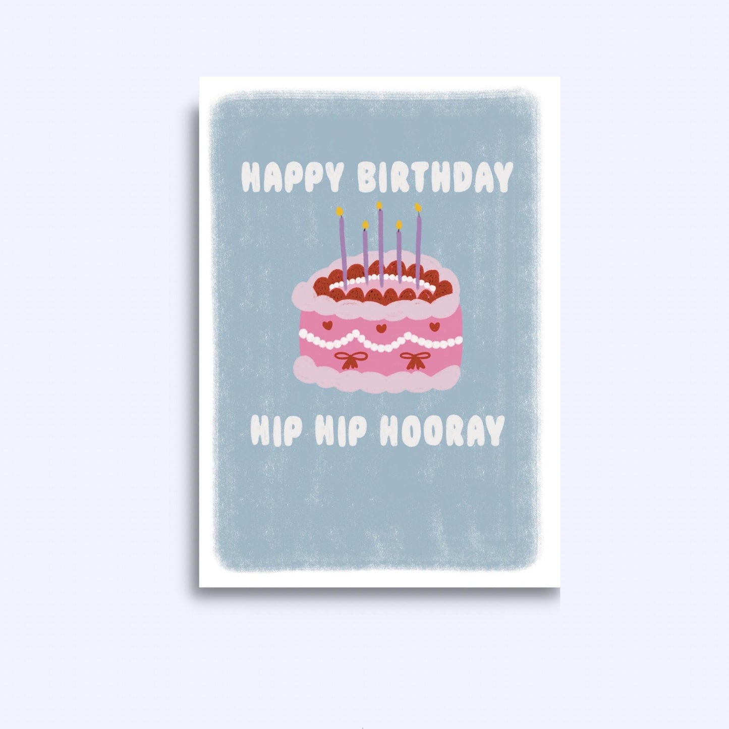 Happy Birthday Cake A6 Greeting Card