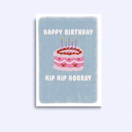 Happy Birthday Cake A6 Greeting Card