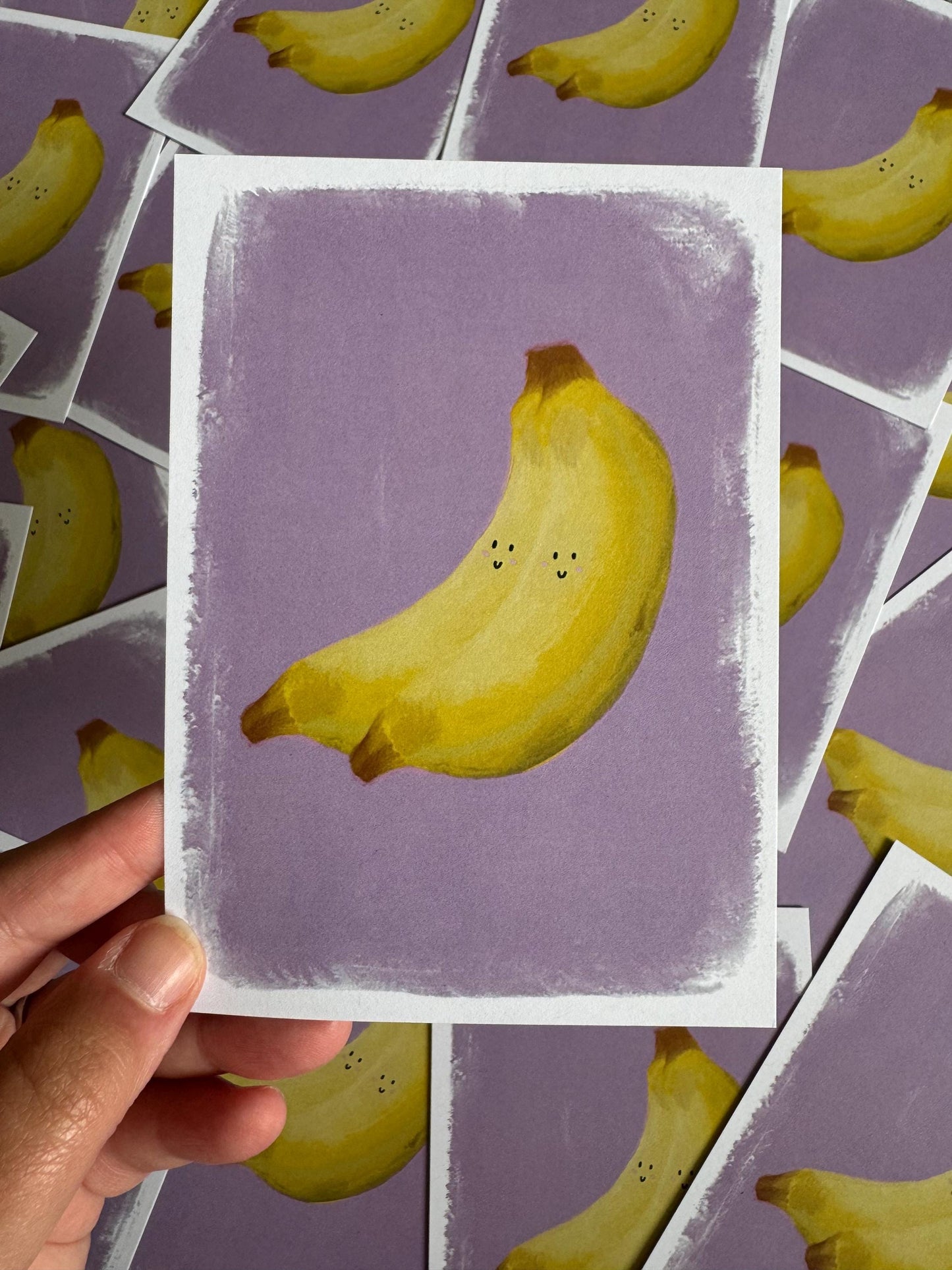 Happy bananas  | A6 Blank Back Postcard