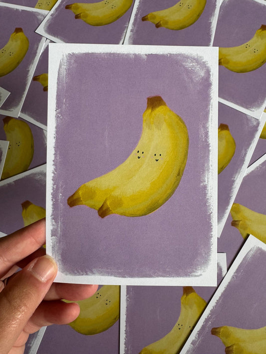 Happy bananas  | A6 Blank Back Postcard