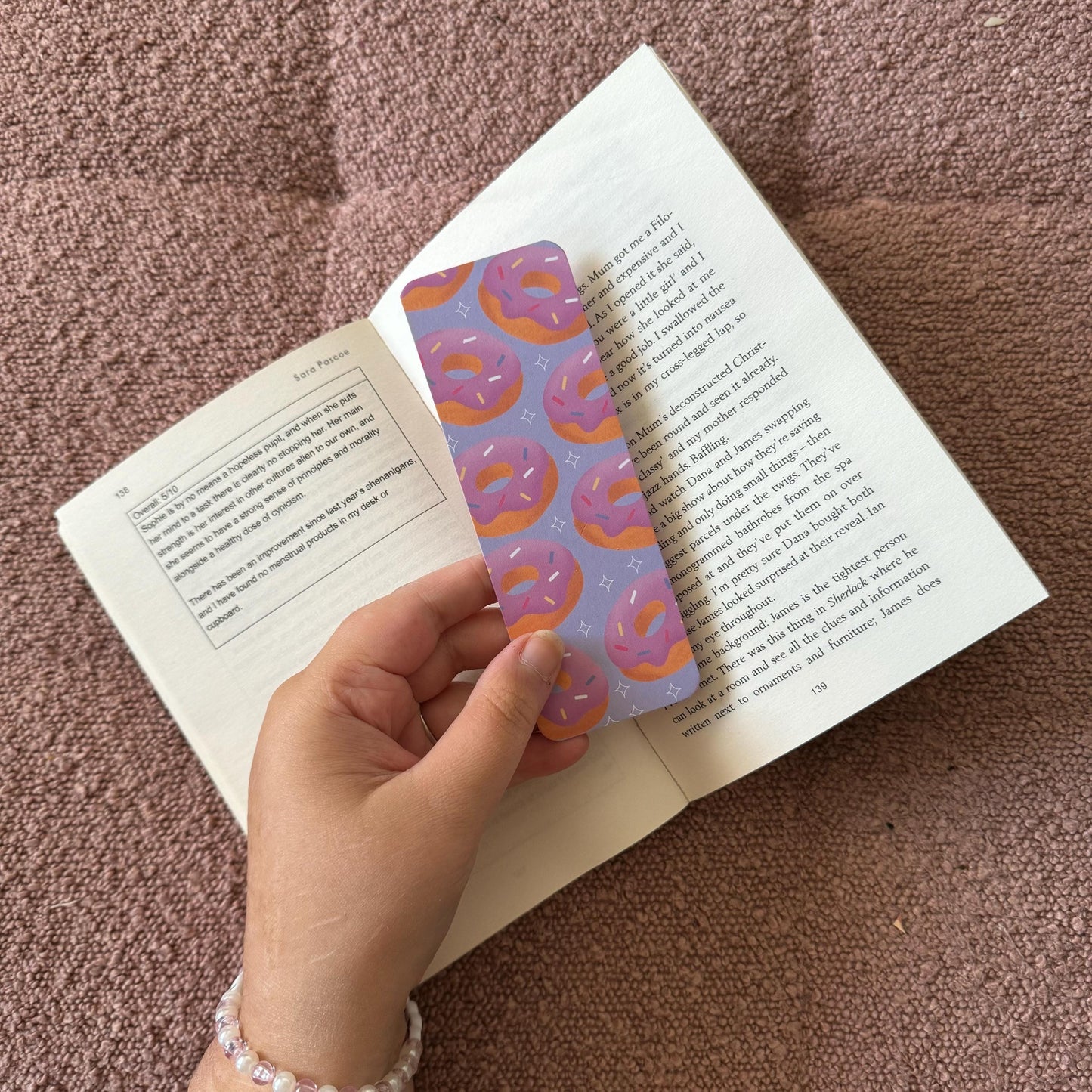Doughnut Bookmark: 300gsm Card