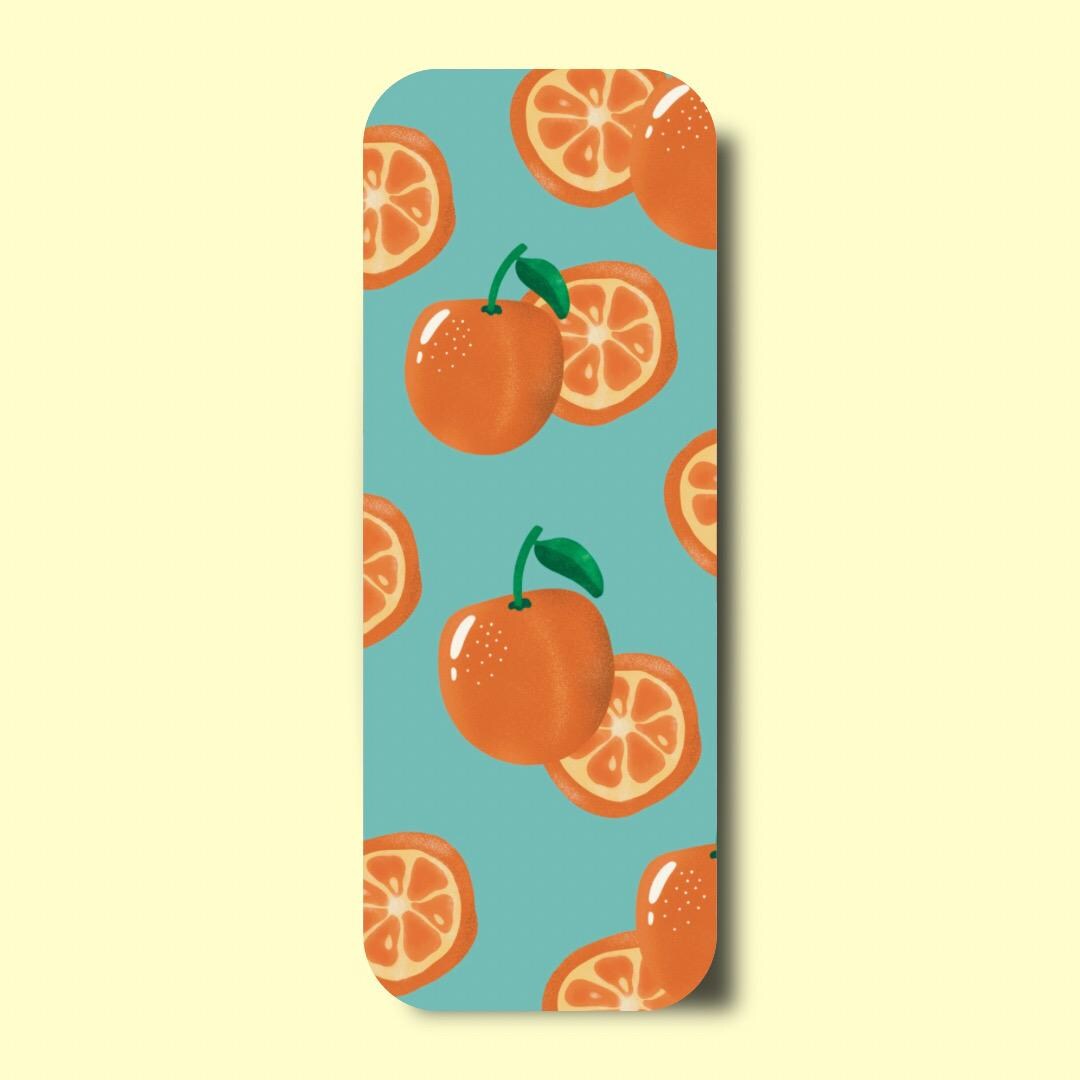 Oranges Pattern Bookmark: 300gsm Card Stock