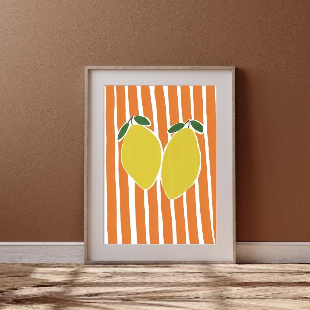 Lemons | A4 Art Print | Colourful Fruit