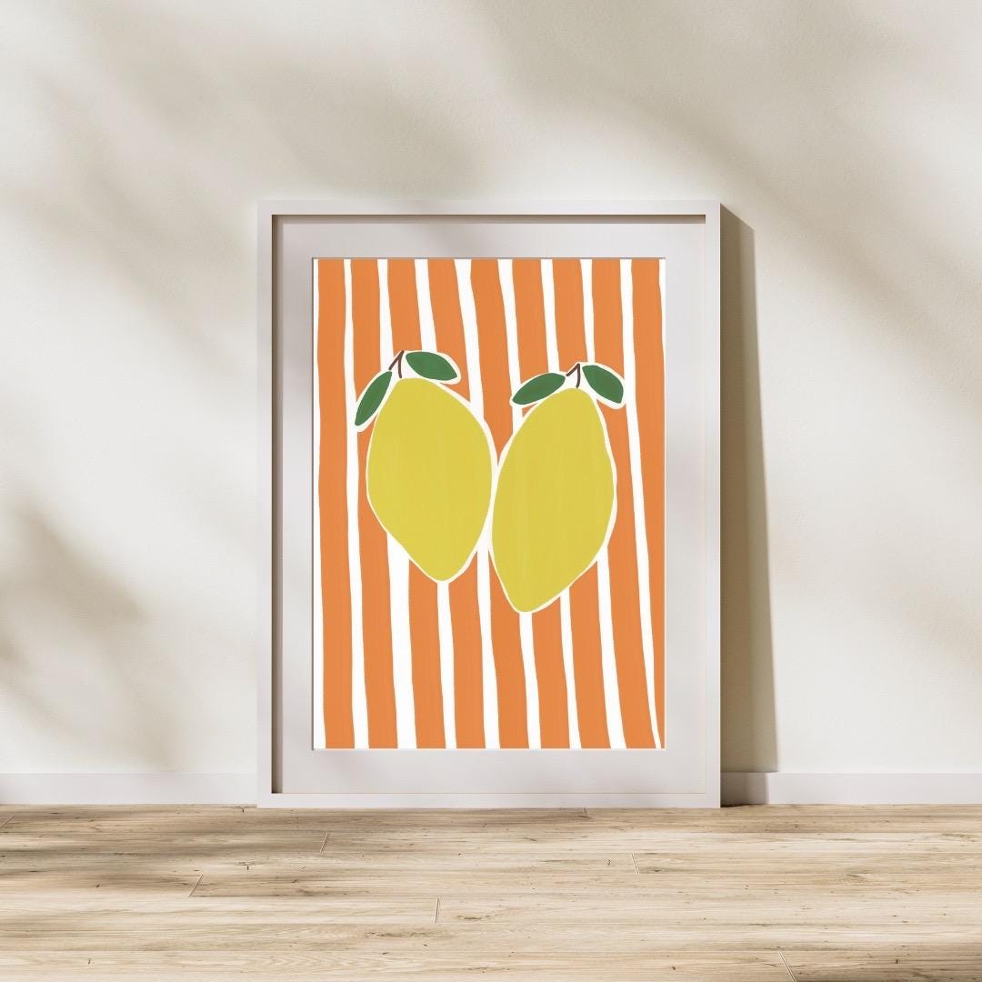 Lemons | A4 Art Print | Colourful Fruit