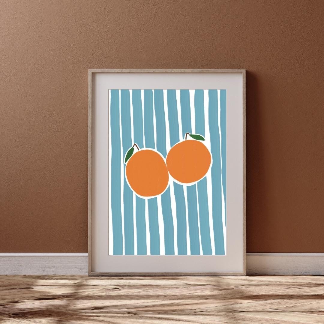 Oranges | A4 Art Print | Colourful Fruit