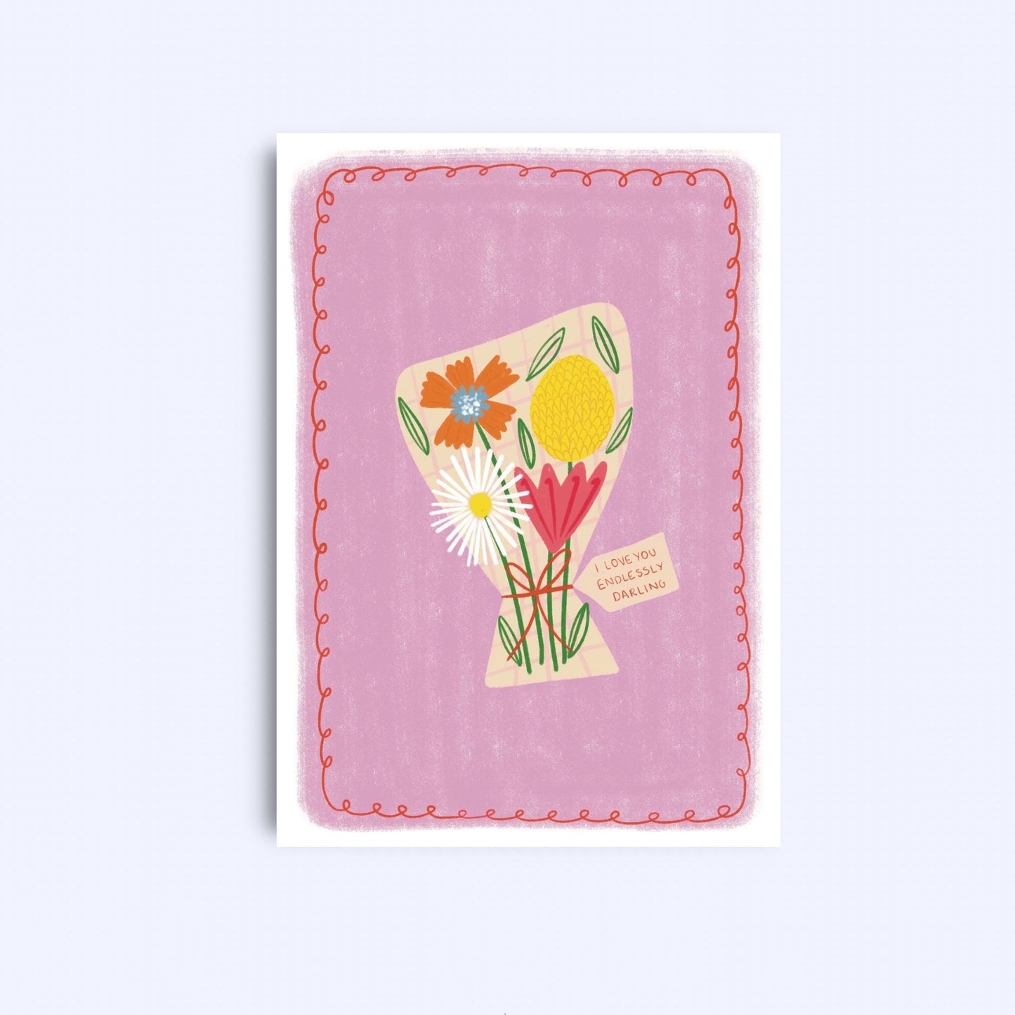 Romantic Floral Greeting Card - Show Your Love Endlessly (A6)