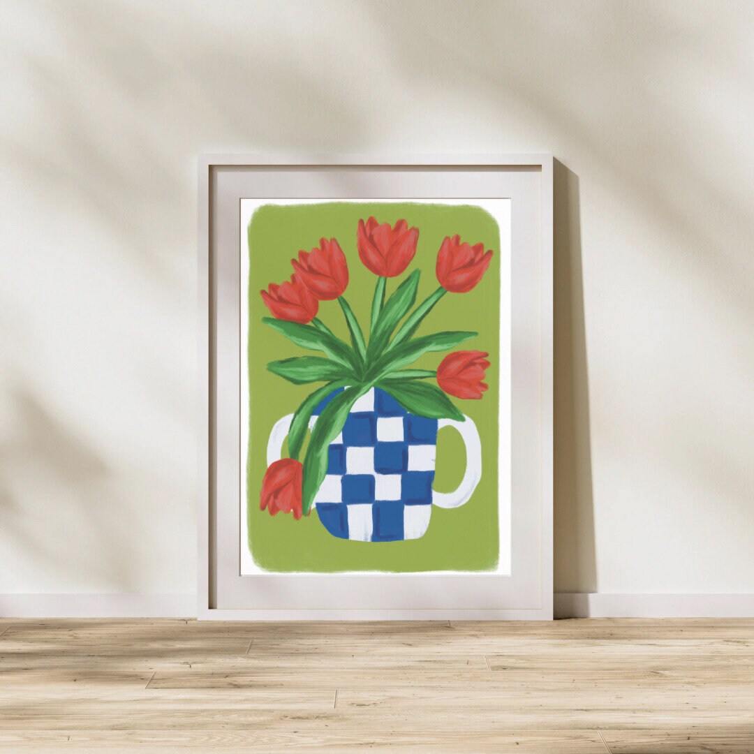 Flowers In A Vase A4 Art Print