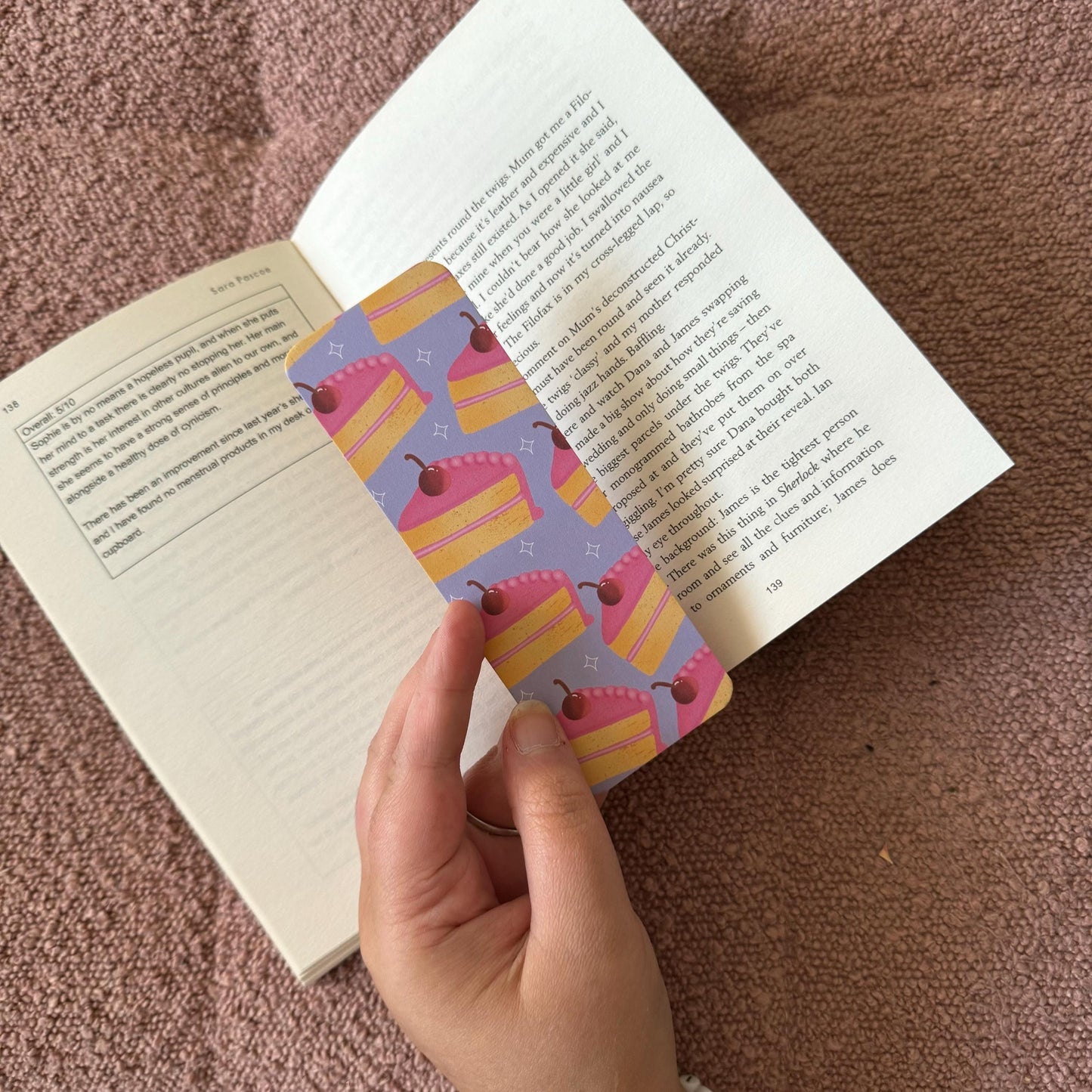 Cake Slice Bookmark: 300gsm Card Stock