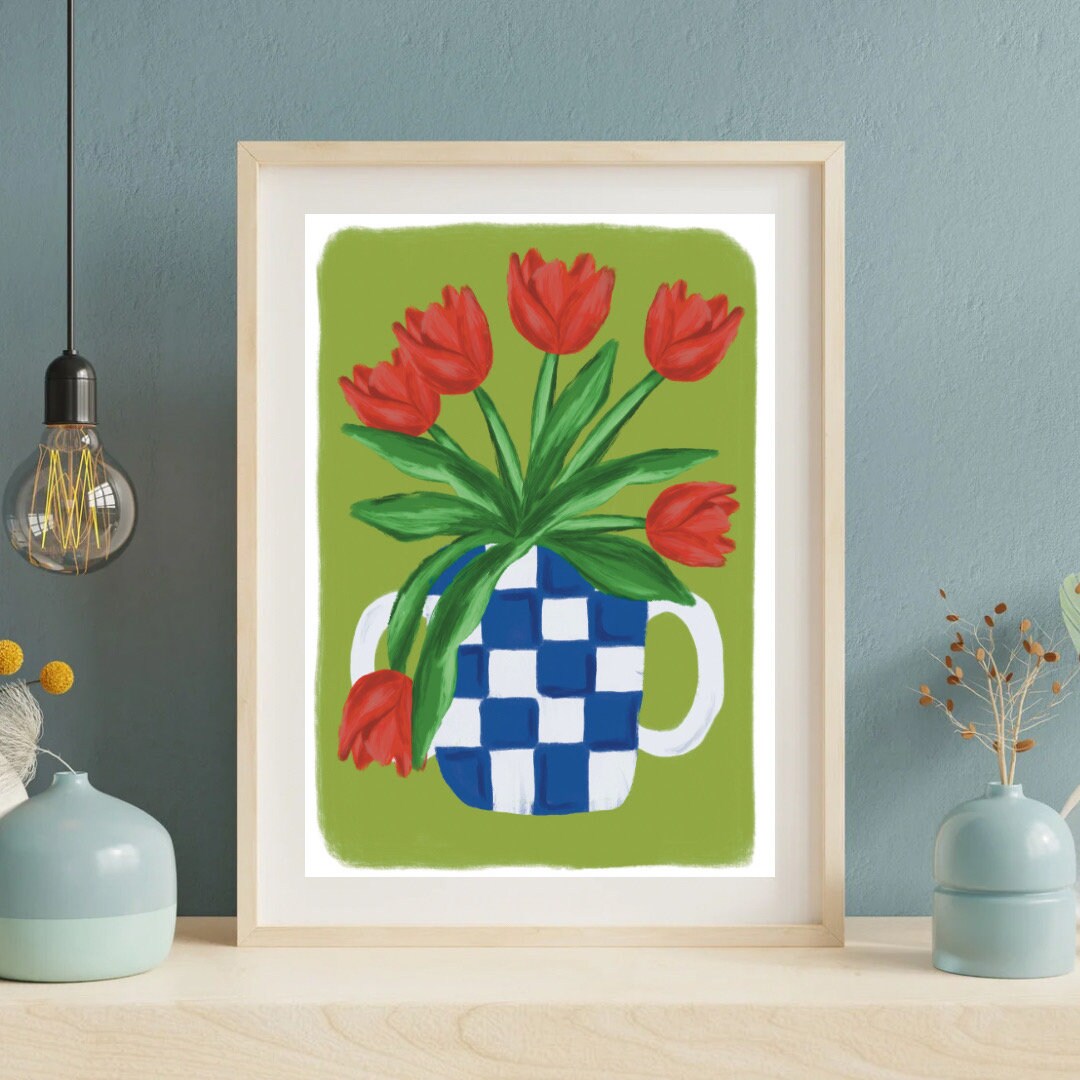 Flowers In A Vase A4 Art Print