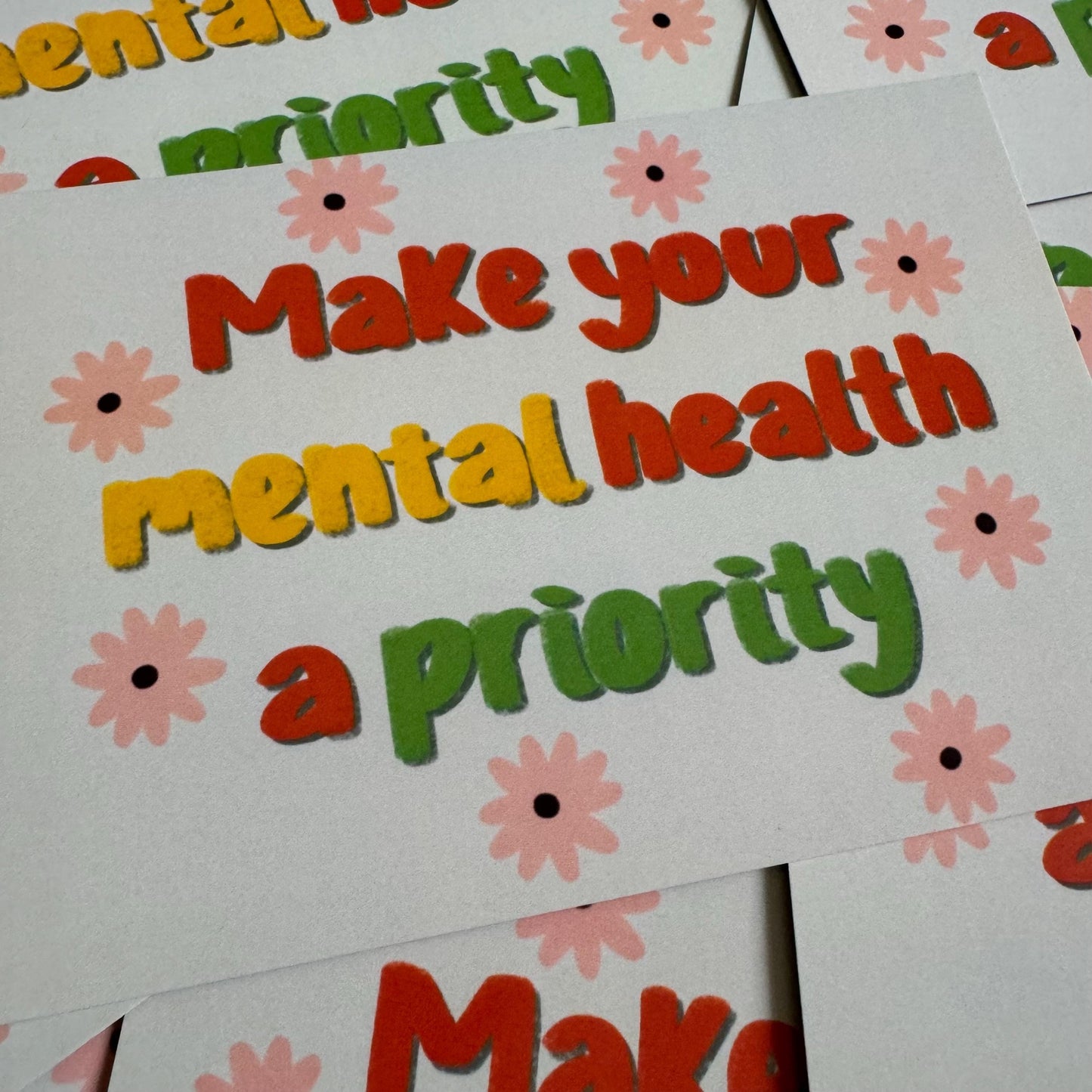 Make Your Mental Health A Priority | A6 Postcard