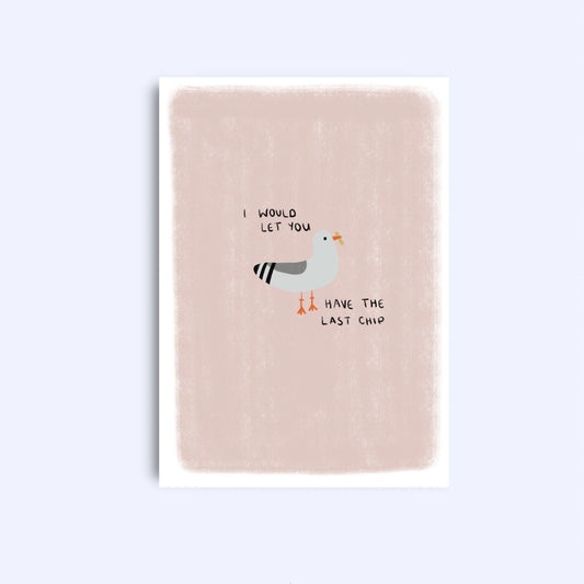 Last Chip Greeting Card: Funny Love Card for Boyfriend, Girlfriend (A6)