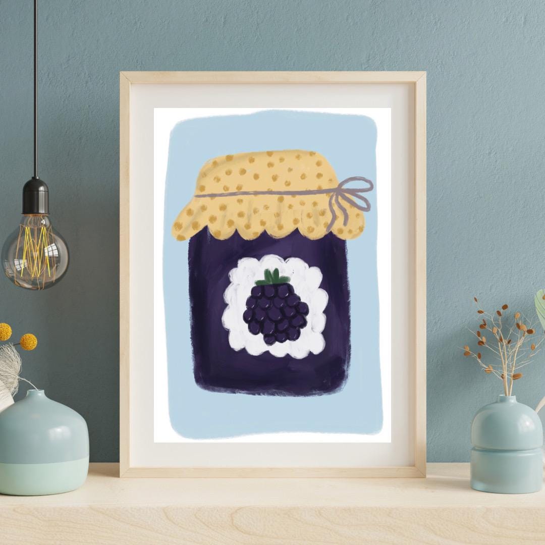 Blackcurrant Jam A4 Art Print
