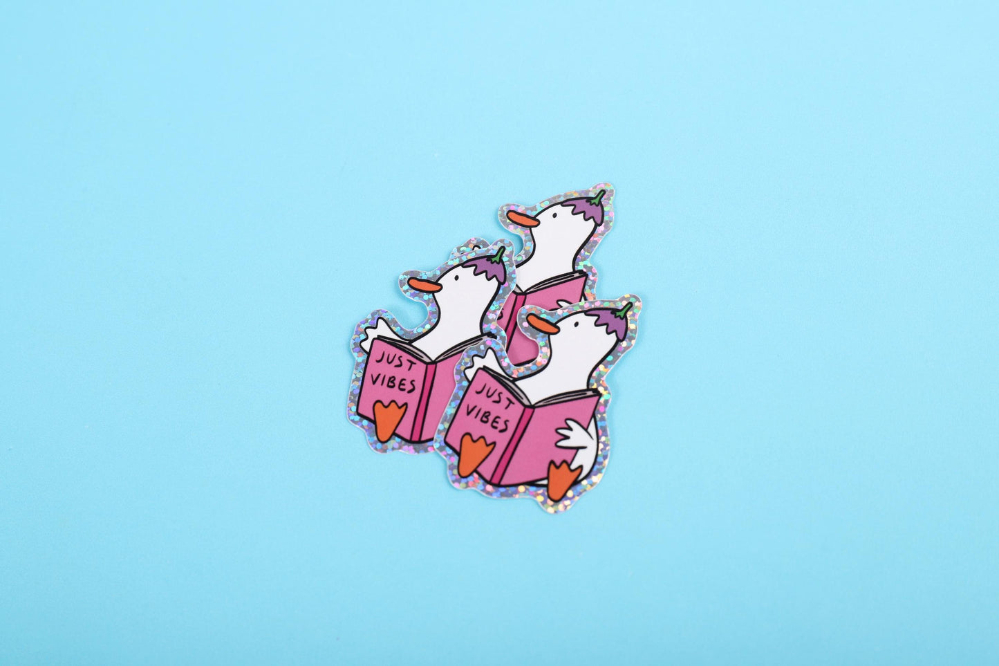 Just Vibes Silly Goose | Glitter Sticker