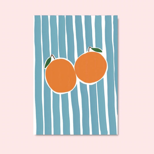 Oranges | A4 Art Print | Colourful Fruit