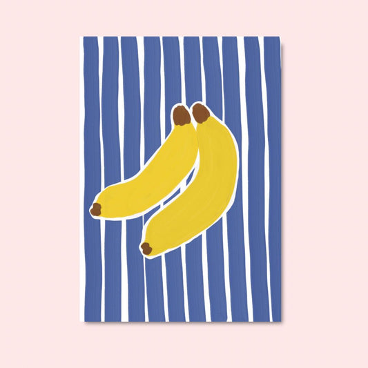 Bananas | A4 Art Print | Colourful Fruit