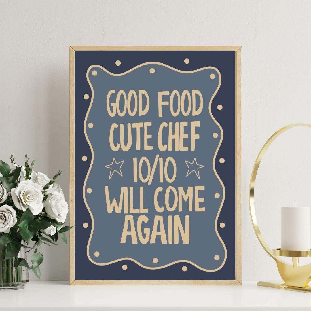 Cute Chef A4 Art Print