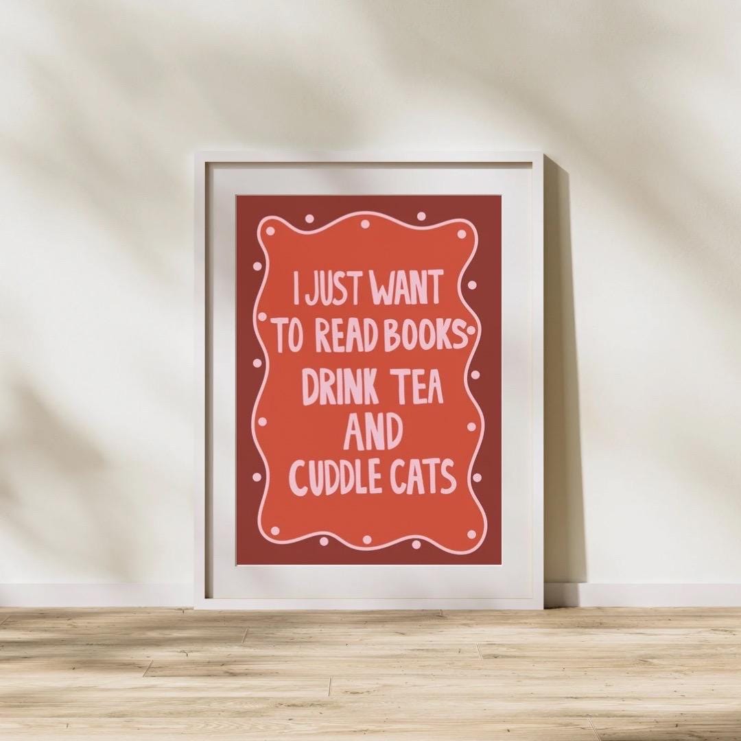 Cuddle Cats A4 Art Print