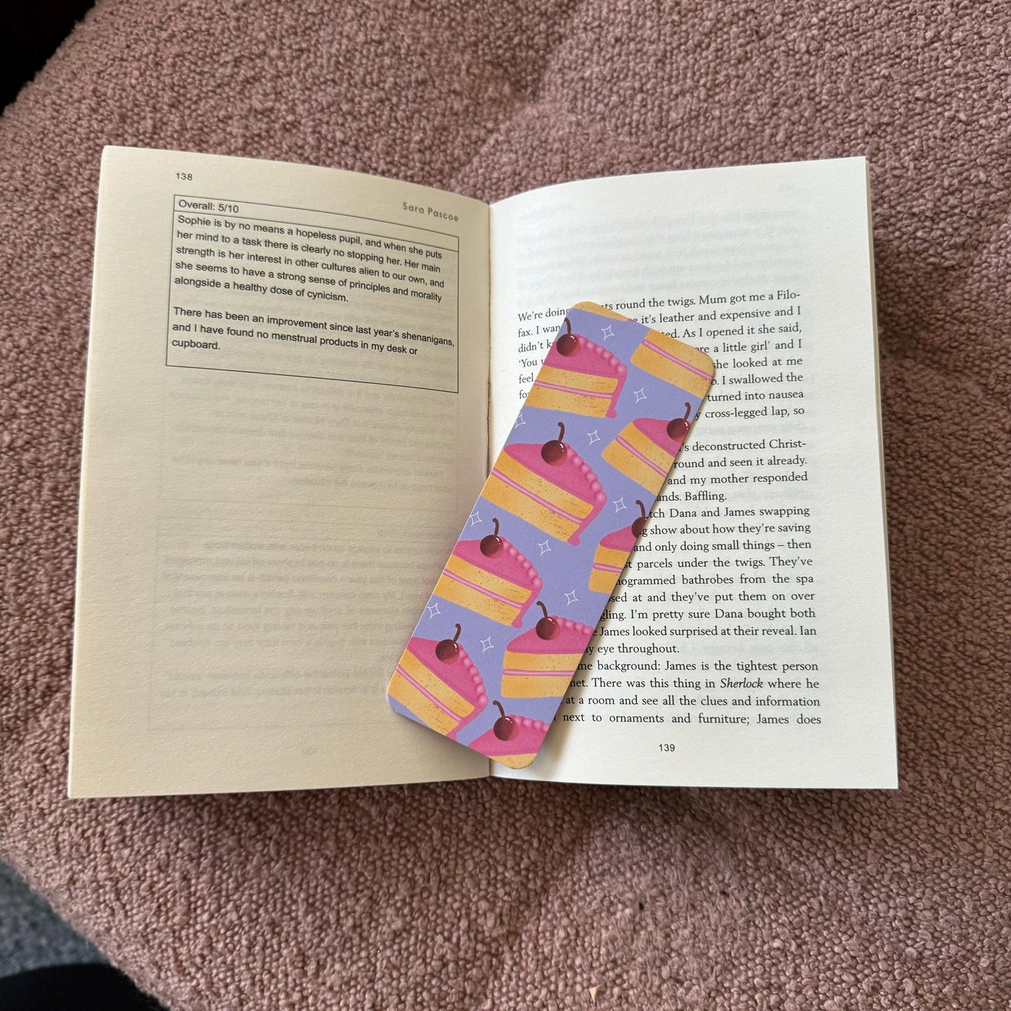 Cake Slice Bookmark: 300gsm Card Stock