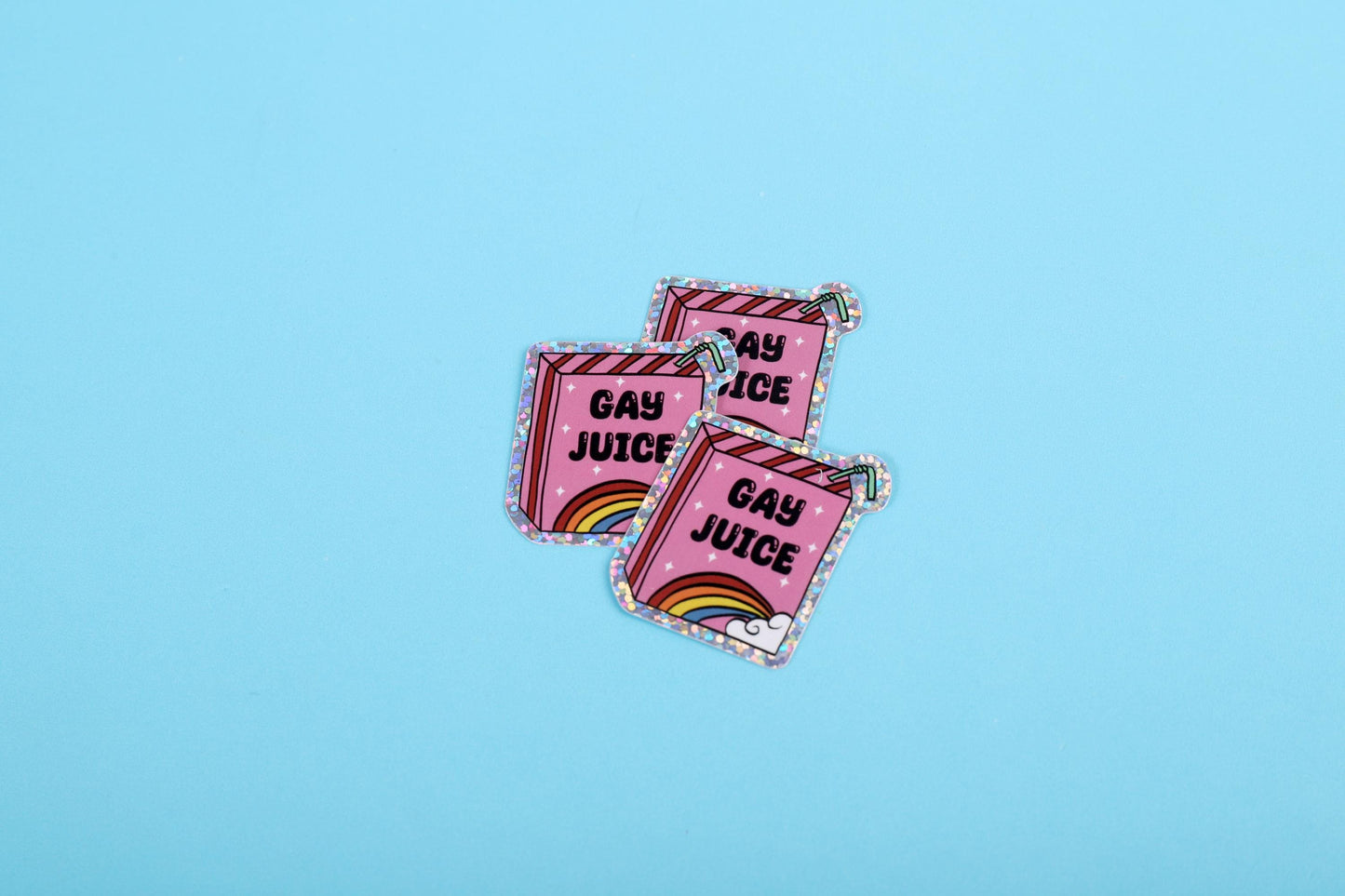 Gay Juice | Small Glitter Sticker
