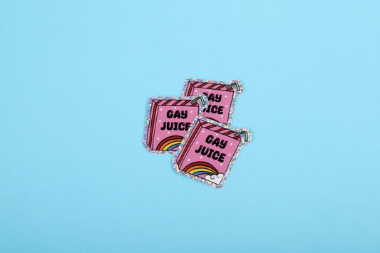 Gay Juice | Small Glitter Sticker