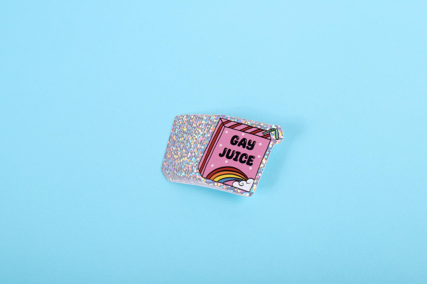 Gay Juice | Small Glitter Sticker