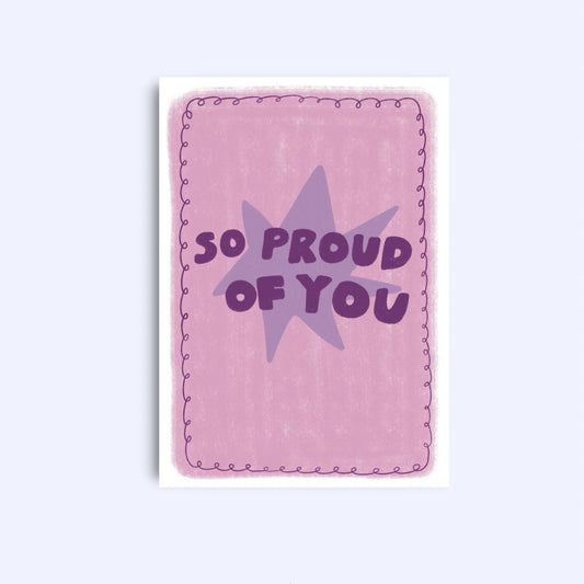 So Proud Of You A6 Greeting Card with Kraft Envelope