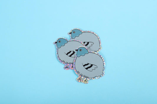Save the Pigeons | Glitter Sticker
