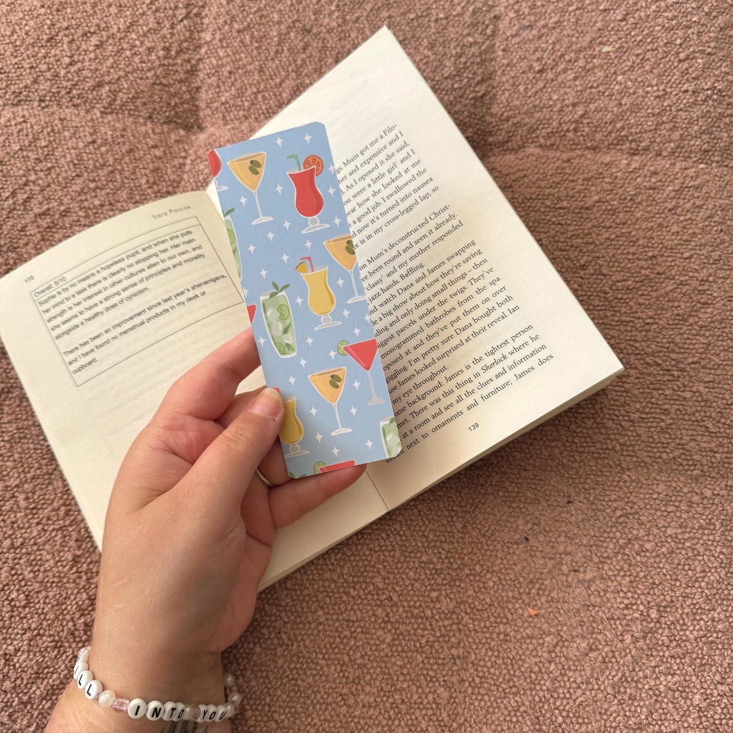Cocktails Bookmark: 300gsm Card