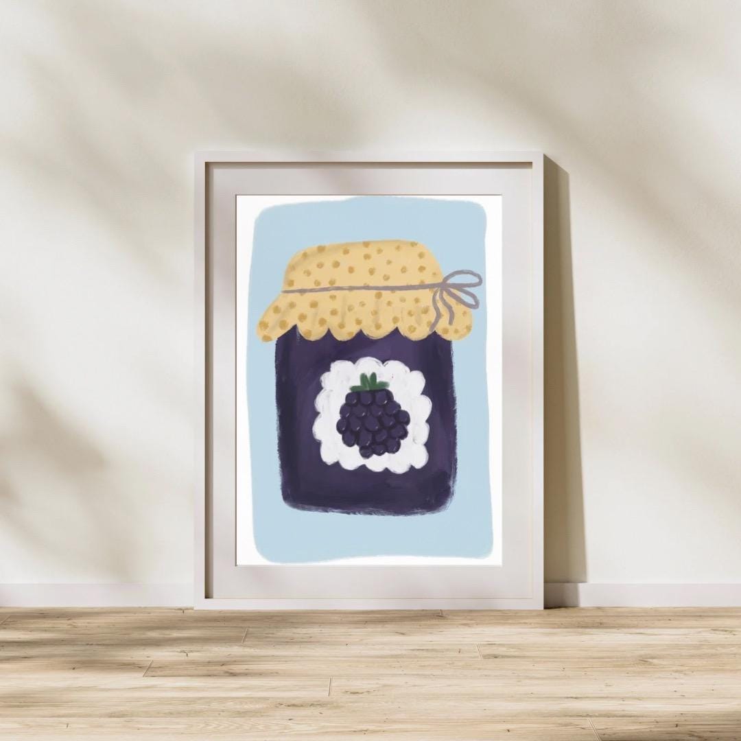 Blackcurrant Jam A4 Art Print