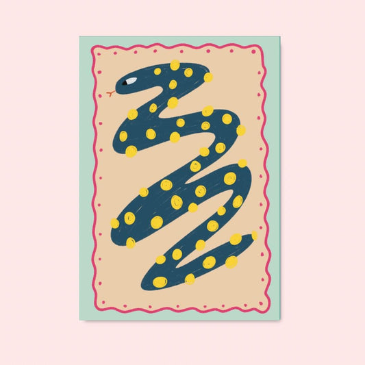 Wiggly Snake | A4 Art Print