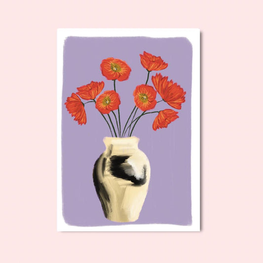 Flowers In A Vase A4 Art Print