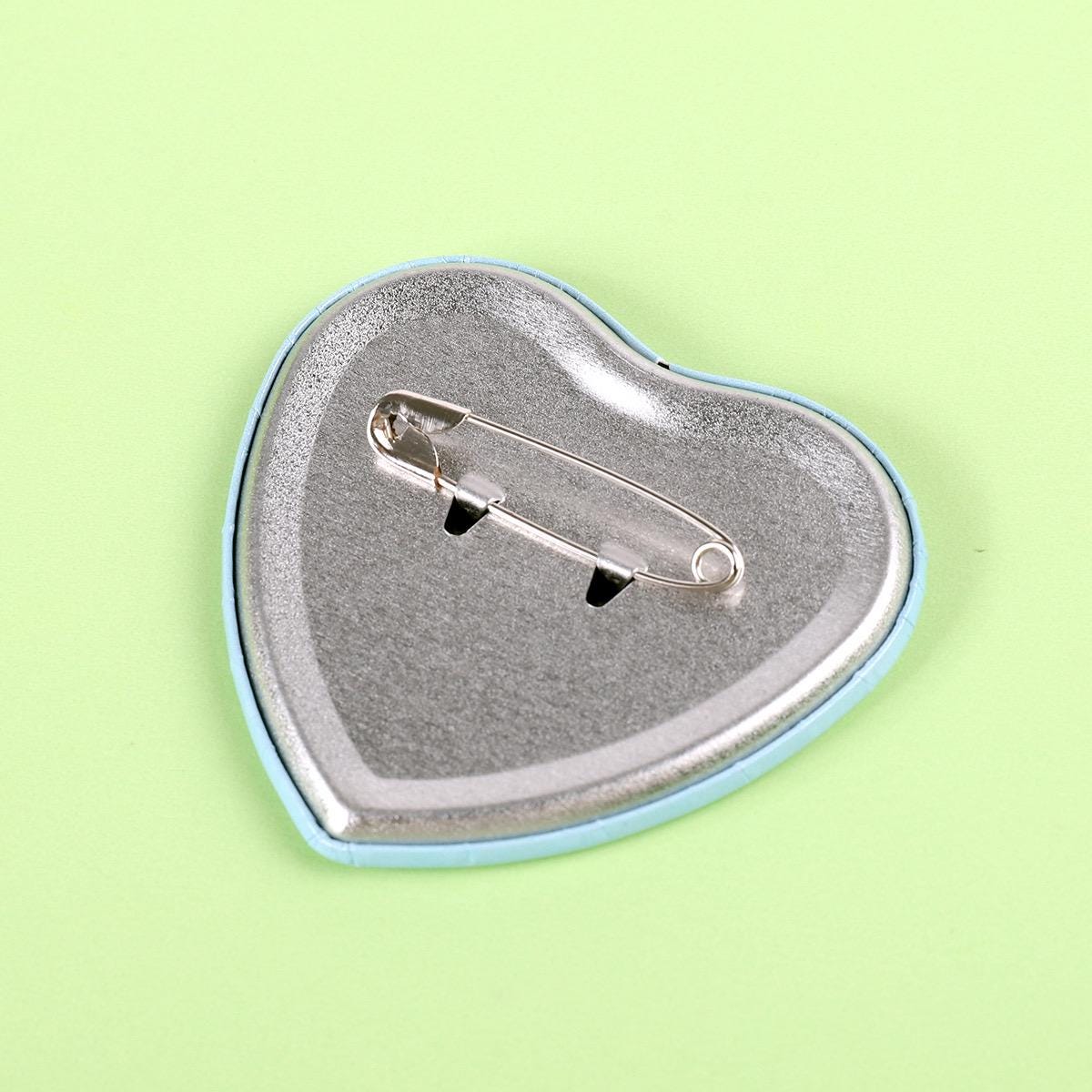 I’d rather be reading in bed | Love heart glitter pin badge