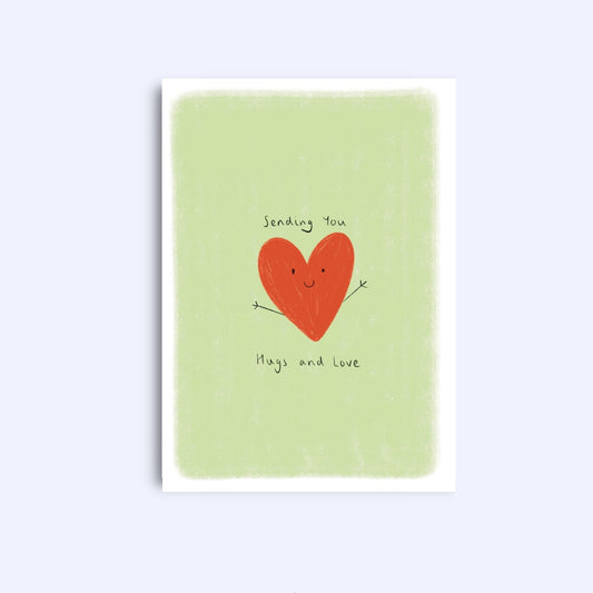 Sending Hugs A6 Greeting Card: Love and Support