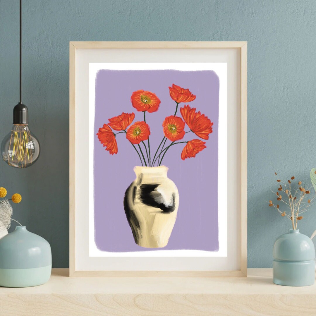 Flowers In A Vase A4 Art Print
